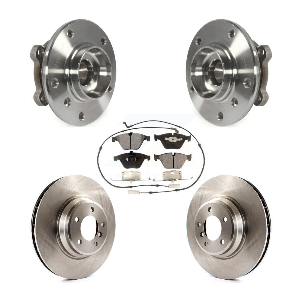 Hub Bearing Disc Brake Rotor & Pads Front Kit For 2013 BMW X1 xDrive35i with AWD