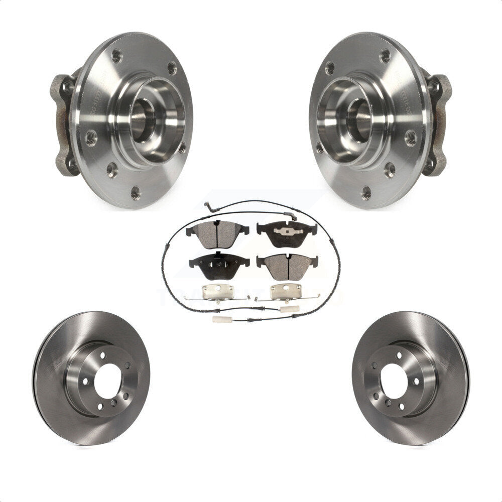 Hub Bearing Brake Rotor & Pads Front Kit For 2013-2015 BMW X1 xDrive28i with AWD