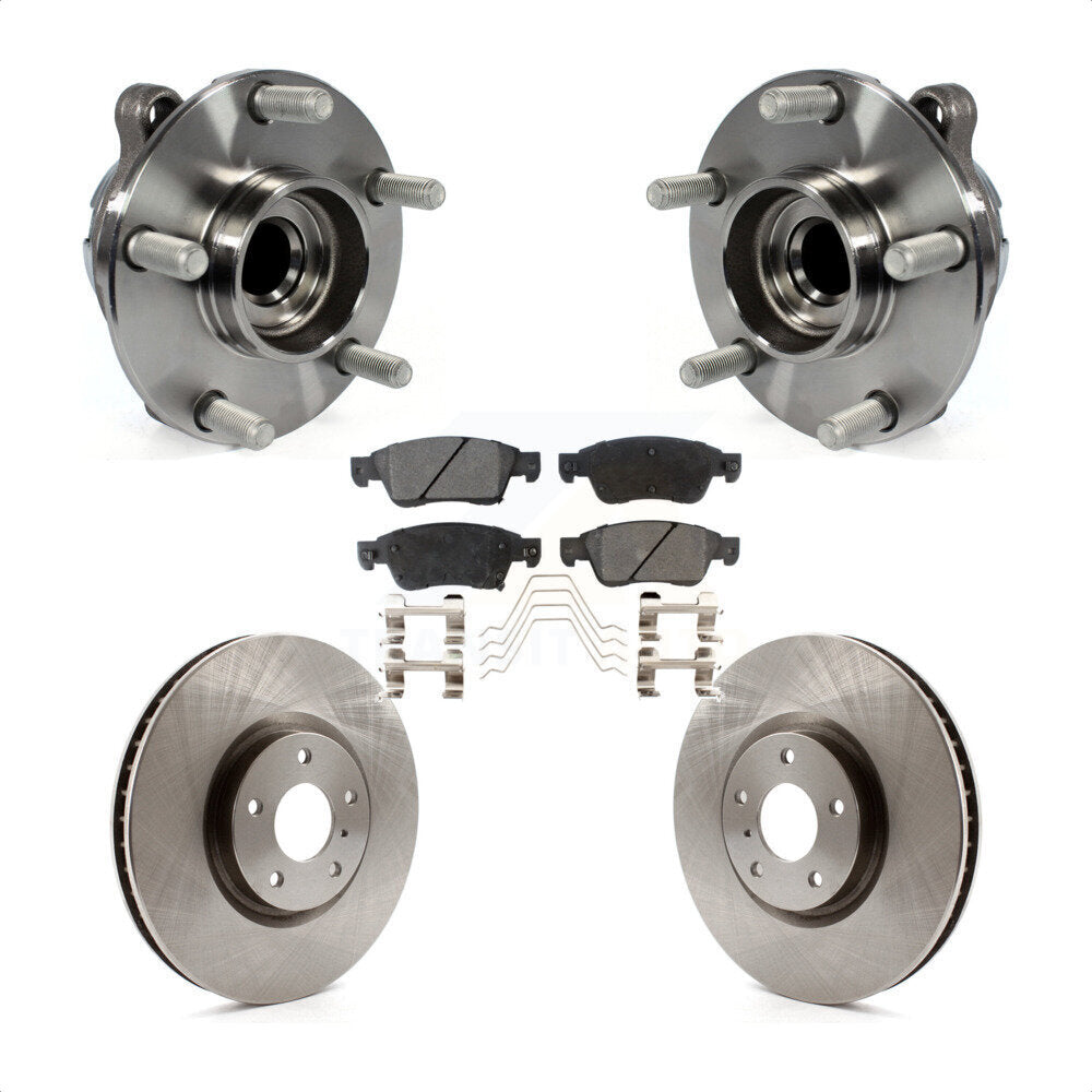 Hub Bearing Assembly Disc Brake Rotor And Pad Front Kit For INFINITI G37 G35 Q60