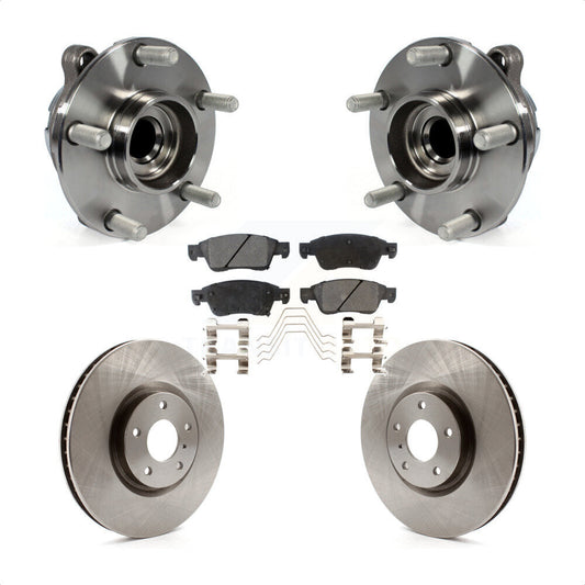 Hub Bearing Assembly Disc Brake Rotor And Pad Front Kit For INFINITI G37 G35 Q60