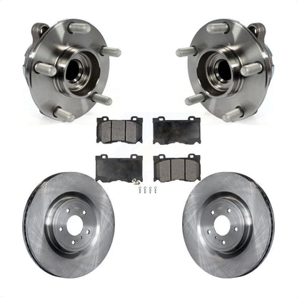 Hub Bearing Brake Rotor Pad Front Kit For INFINITI Q50 G37 Nissan 370Z Q60 M37 Z