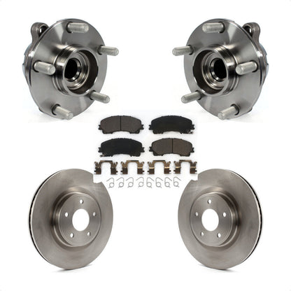 Hub Bearing Assembly Brake Rotor And Pad Front Kit For INFINITI Q50 QX50 Q60 RWD