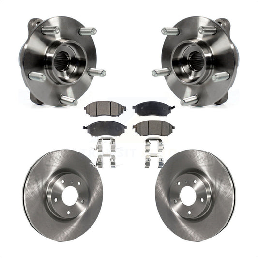 Hub Bearing Brake Rotor & Pads Front Kit For INFINITI G37 EX35 G35 QX50 QX70 M35