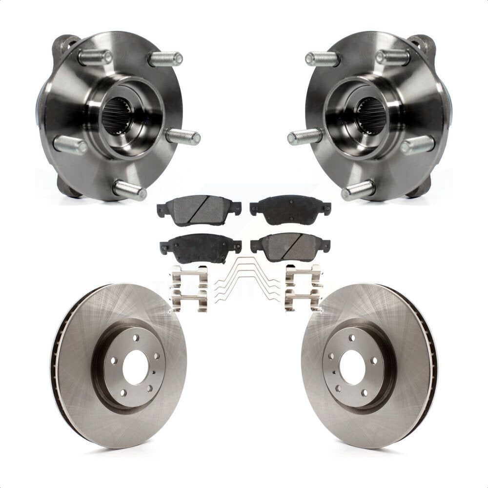 Hub Bearing Assembly Disc Brake Rotors And Pads Front Kit For INFINITI G35 Q60