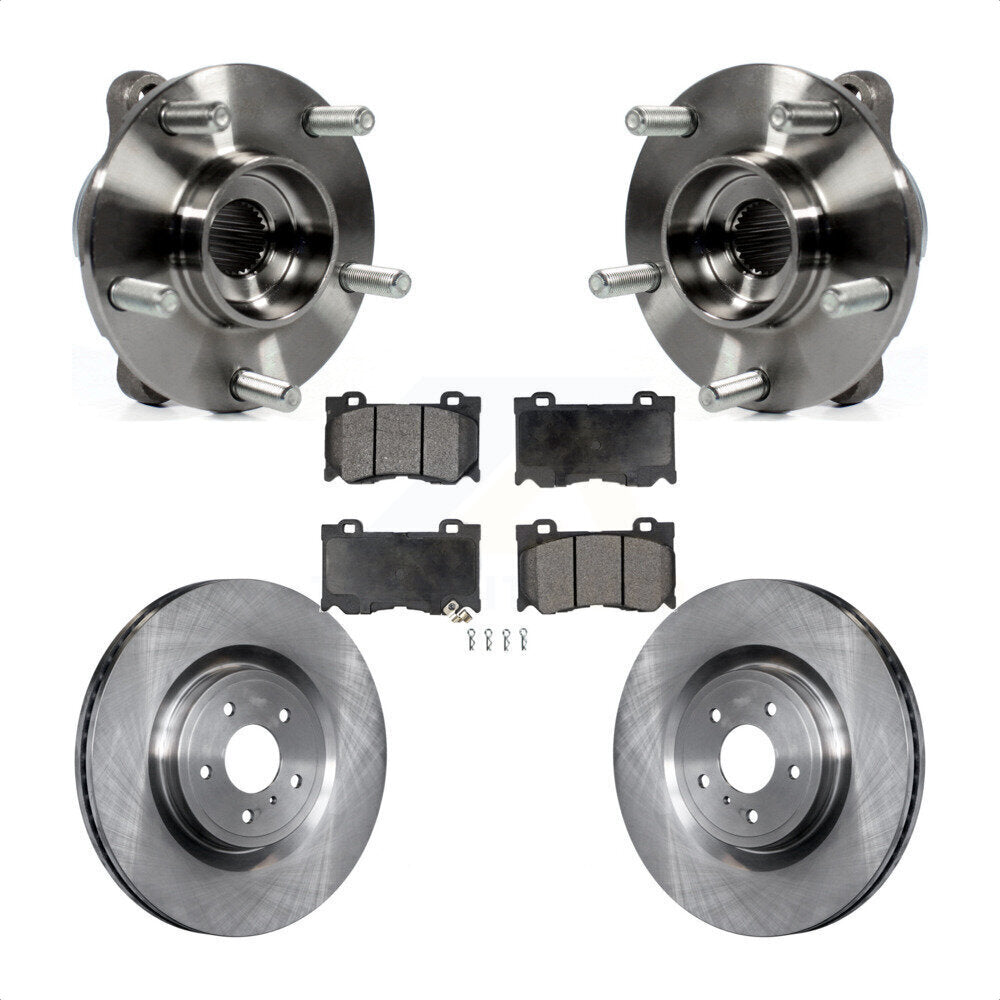 Hub Bearing Brake Rotor Pad Front Kit For INFINITI Q50 Q60 M37 FX50 QX70 Q70 M56