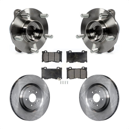 Hub Bearing Brake Rotor Pad Front Kit For INFINITI Q50 Q60 M37 FX50 QX70 Q70 M56