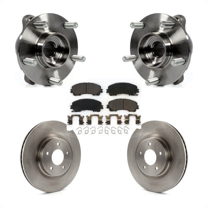 Hub Bearing Assembly Brake Rotor And Pad Front Kit For INFINITI Q50 QX50 Q60 AWD