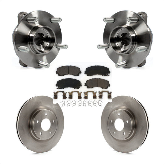 Hub Bearing Assembly Brake Rotor And Pad Front Kit For INFINITI Q50 QX50 Q60 AWD