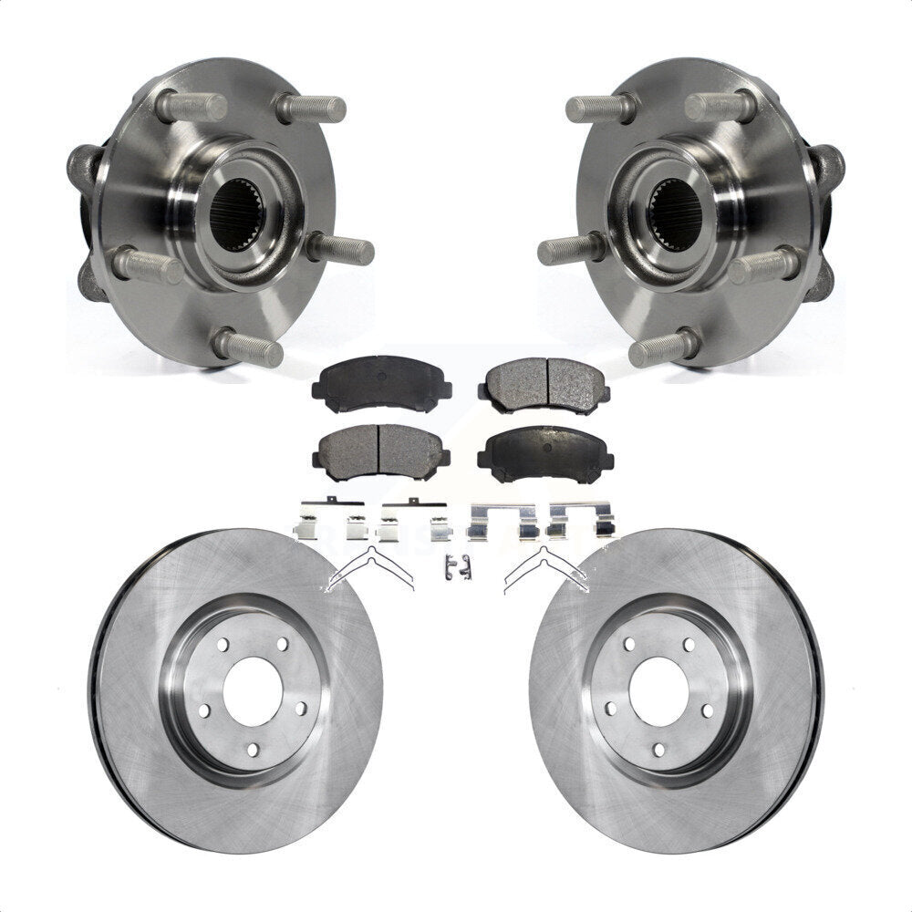 Hub Bearing Disc Brake Rotor & Pads Front Kit For 2014-2017 Nissan Juke Nismo RS