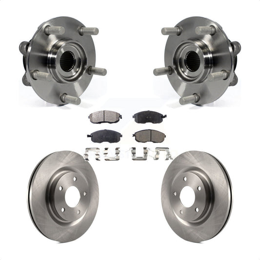 Hub Bearing Assembly Disc Brake Rotor And Ceramic Pads Front Kit For Nissan Juke