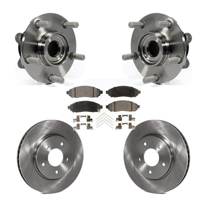 Hub Bearing Assembly Disc Brake Rotor & Pads Front Kit For 2011-2012 Nissan LEAF