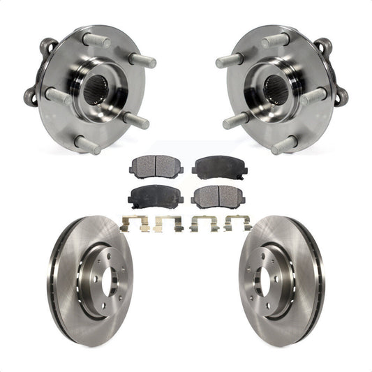 Hub Bearing Assembly Disc Brake Rotors And Ceramic Pads Front Kit For Mazda CX-5