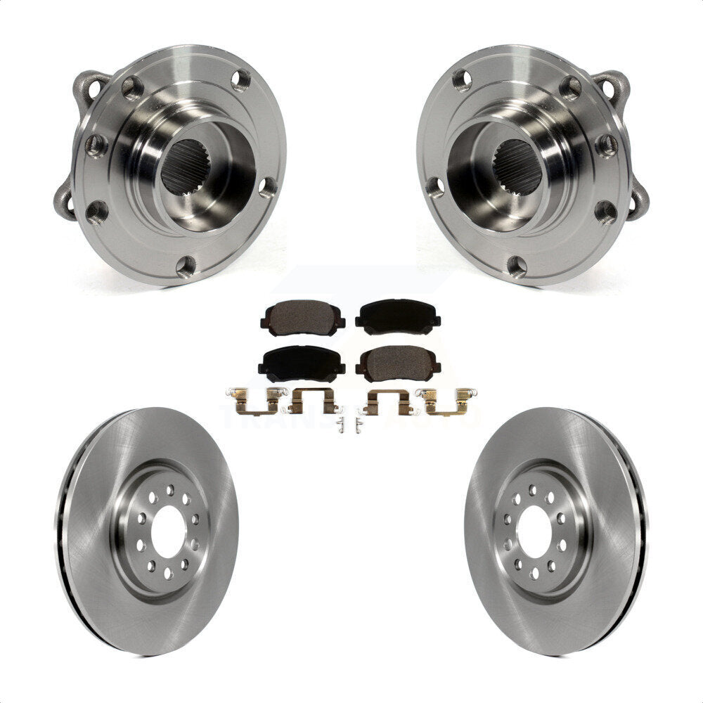 Hub Bearing Assembly Disc Brake Rotor And Ceramic Pad Front Kit For Chrysler 200