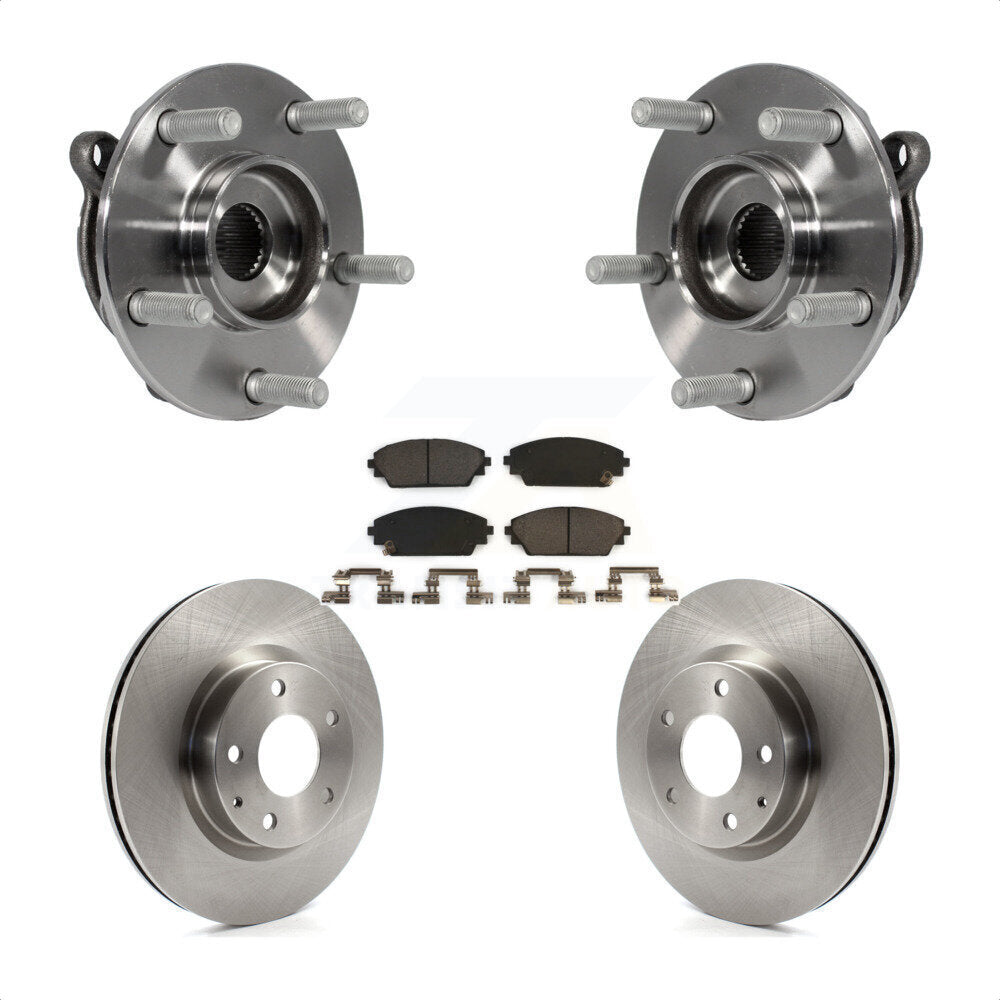 Hub Bearing Assembly Disc Brake Rotors And Pads Front Kit For Mazda 3 CX-3 Sport