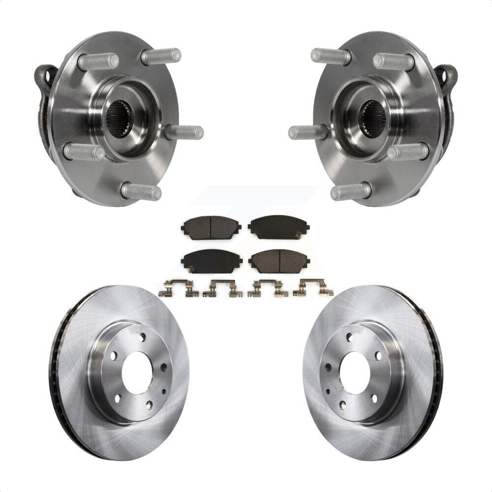 Hub Bearing Assembly Disc Brake Rotors And Pads Front Kit For Mazda 3 CX-3 Sport