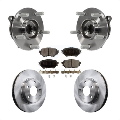 Hub Bearing Assembly Disc Brake Rotors And Pads Front Kit For Mazda 3 Sport
