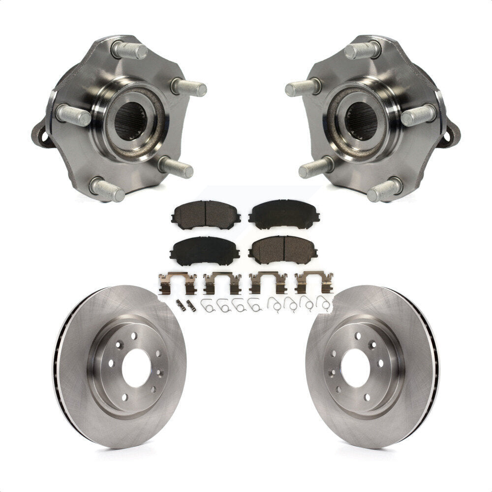 Hub Bearing Assembly Brake Rotor & Pads Front Kit For Nissan Rogue Sport Qashqai