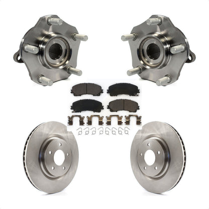 Hub Bearing Assembly Disc Brake Rotor And Ceramic Pad Front Kit For Nissan Rogue