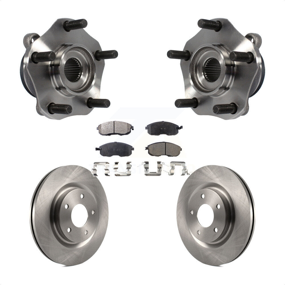 Hub Bearing Brake Rotor & Pad Front Kit For 2017-2019 Nissan Sentra Turbocharged