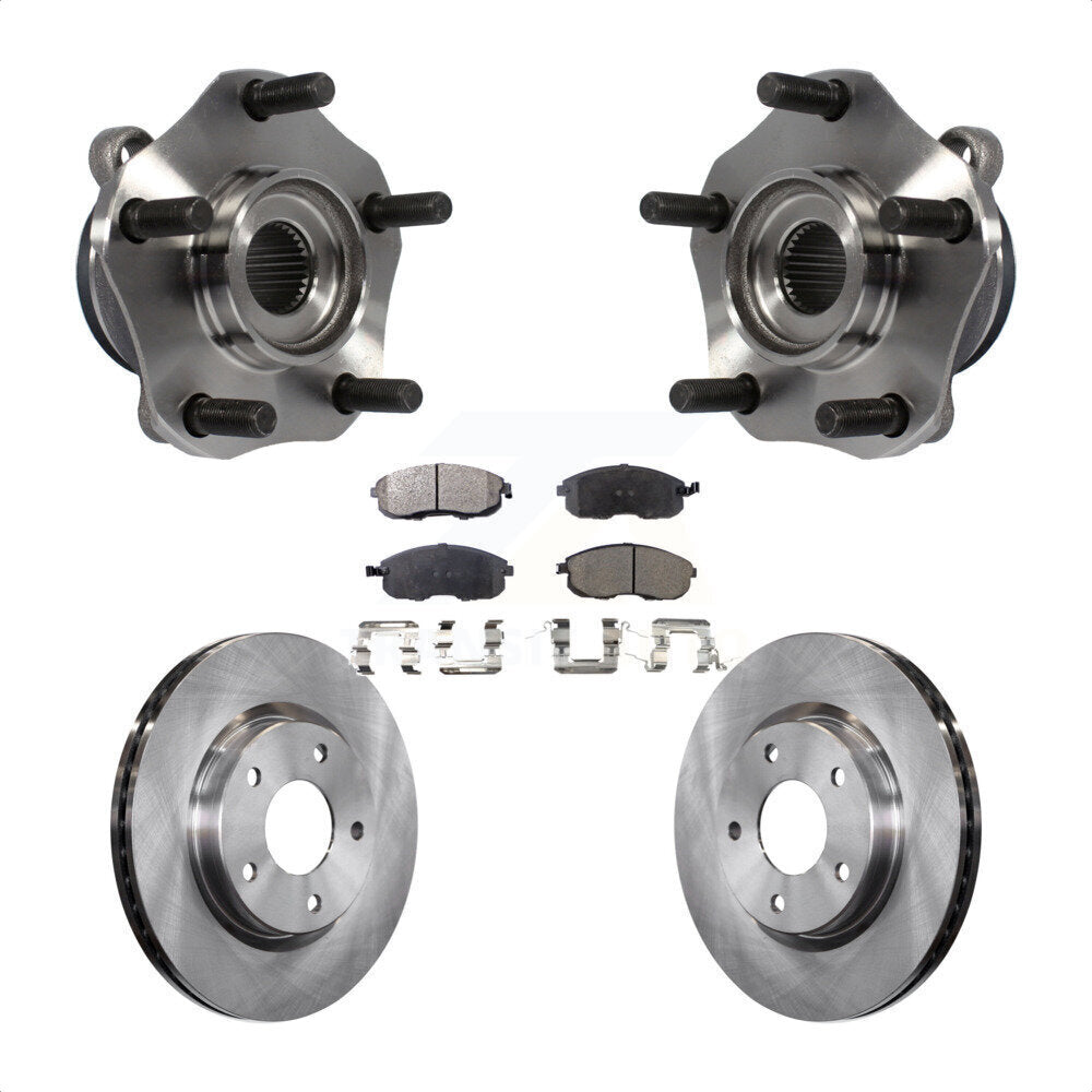 Hub Bearing Assembly Disc Brake Rotors And Pads Front Kit For Nissan Sentra