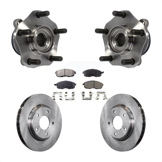 Hub Bearing Assembly Disc Brake Rotors And Pads Front Kit For Nissan Sentra