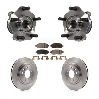 Hub Bearing Assembly Disc Brake Rotor And Ceramic Pads Front Kit For Nissan LEAF