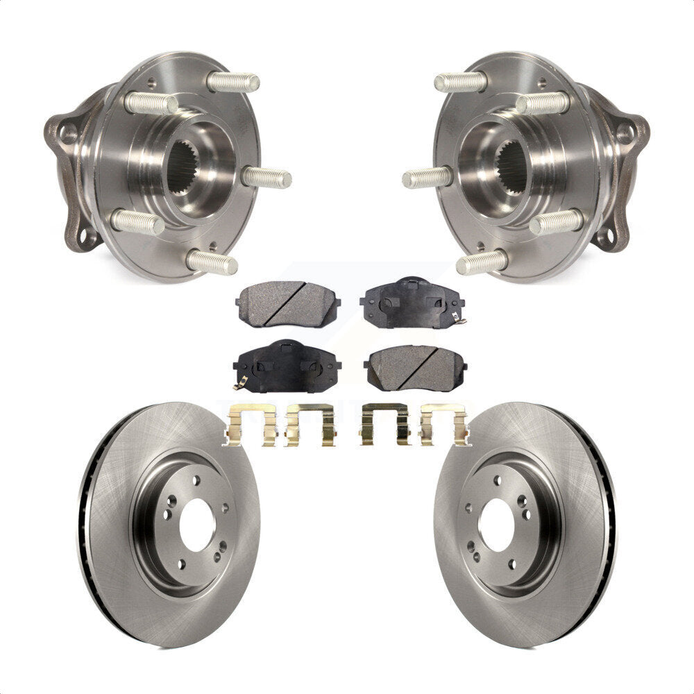 Hub Bearing Disc Brake Rotor Pad Front Kit For Hyundai Tucson Sonata Kia Cadenza