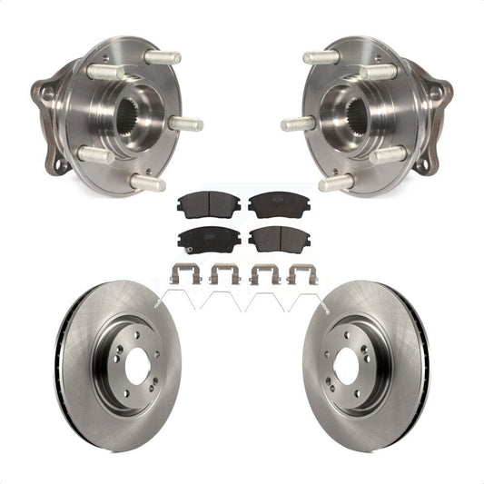 Hub Bearing Assembly Disc Brake Rotor And Ceramic Pad Front Kit For Kia Sportage