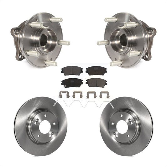 Hub Bearing Assembly Brake Rotor & Pad Front Kit For Hyundai Tucson Kia Sportage