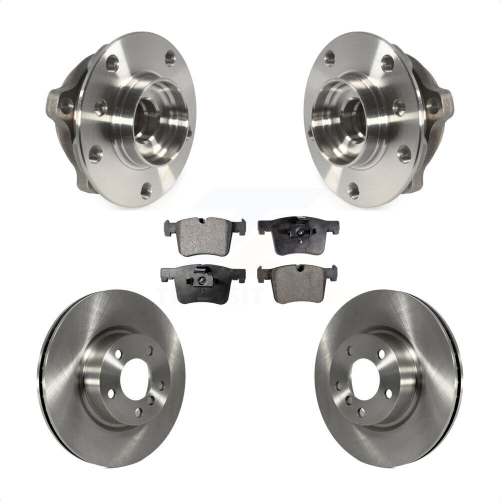 Hub Bearing Assembly Disc Brake Rotors And Ceramic Pads Front Kit For BMW X3 X4