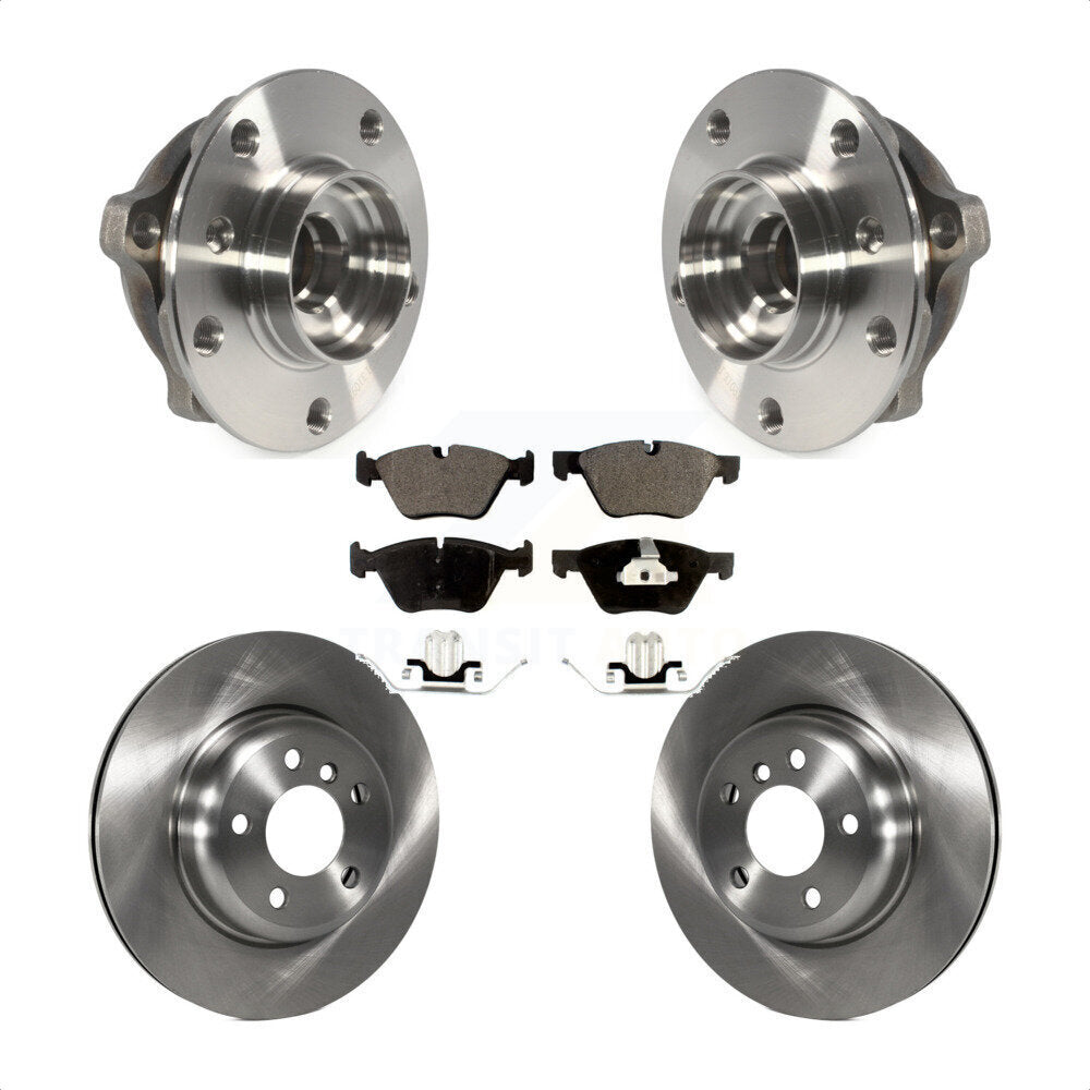 Hub Bearing Assembly Disc Brake Rotors And Pads Front Kit For BMW 528i xDrive