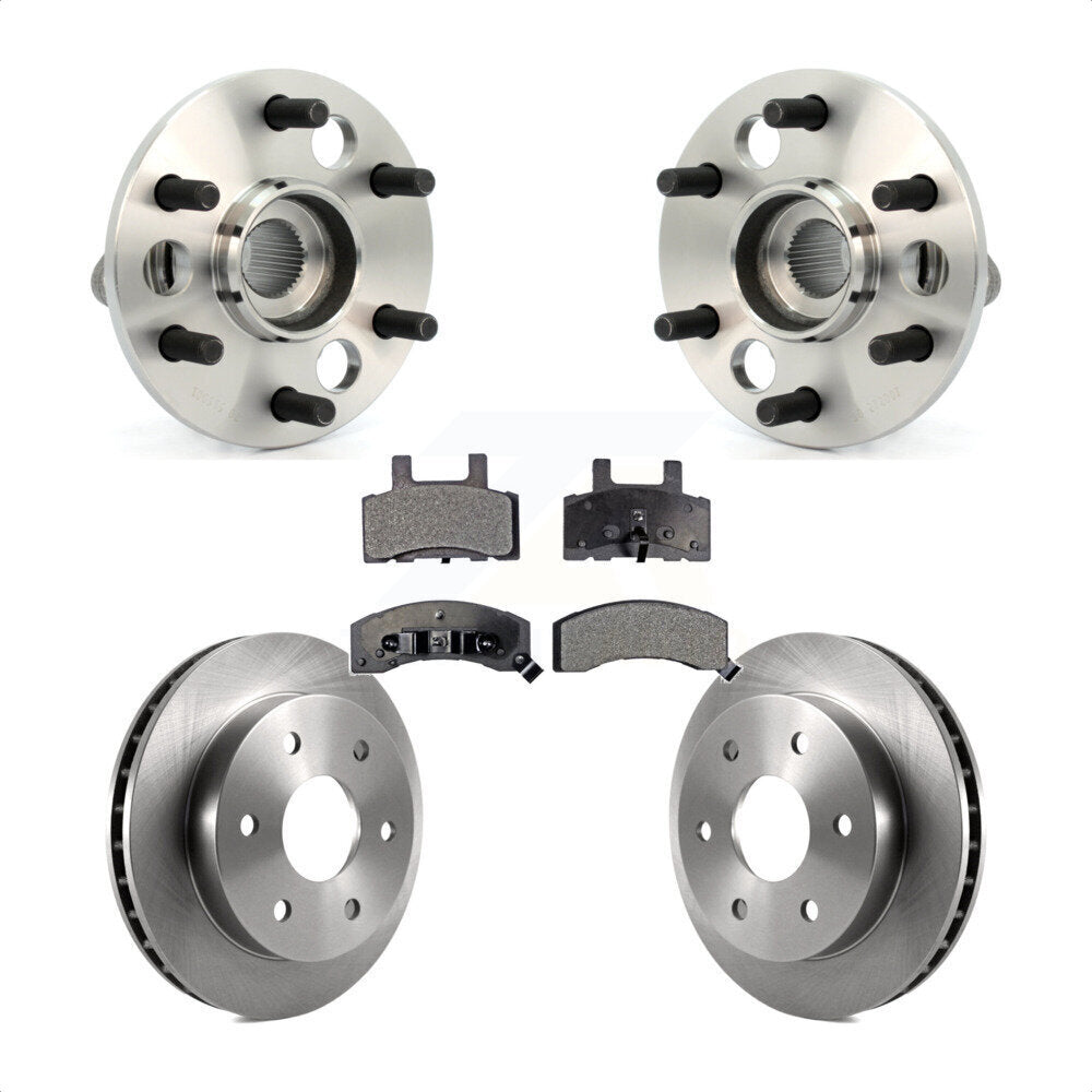 Hub Bearing Brake Rotor And Pad Front Kit For Chevrolet K2500 Suburban K1500 GMC