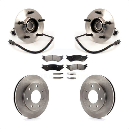 Hub Bearing Brake Rotor & Pad Front Kit For 1999 Ford F-150 4WD with 4-Wheel ABS