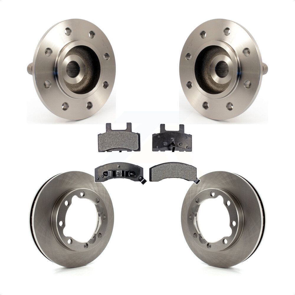 Hub Bearing Brake Rotor Pad Front Kit For 99 Dodge Ram 2500 4WD with 2-Wheel ABS