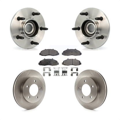 Hub Bearing Disc Brake Rotor & Pad Front Kit For Ford F-150 4WD with 2-Wheel ABS