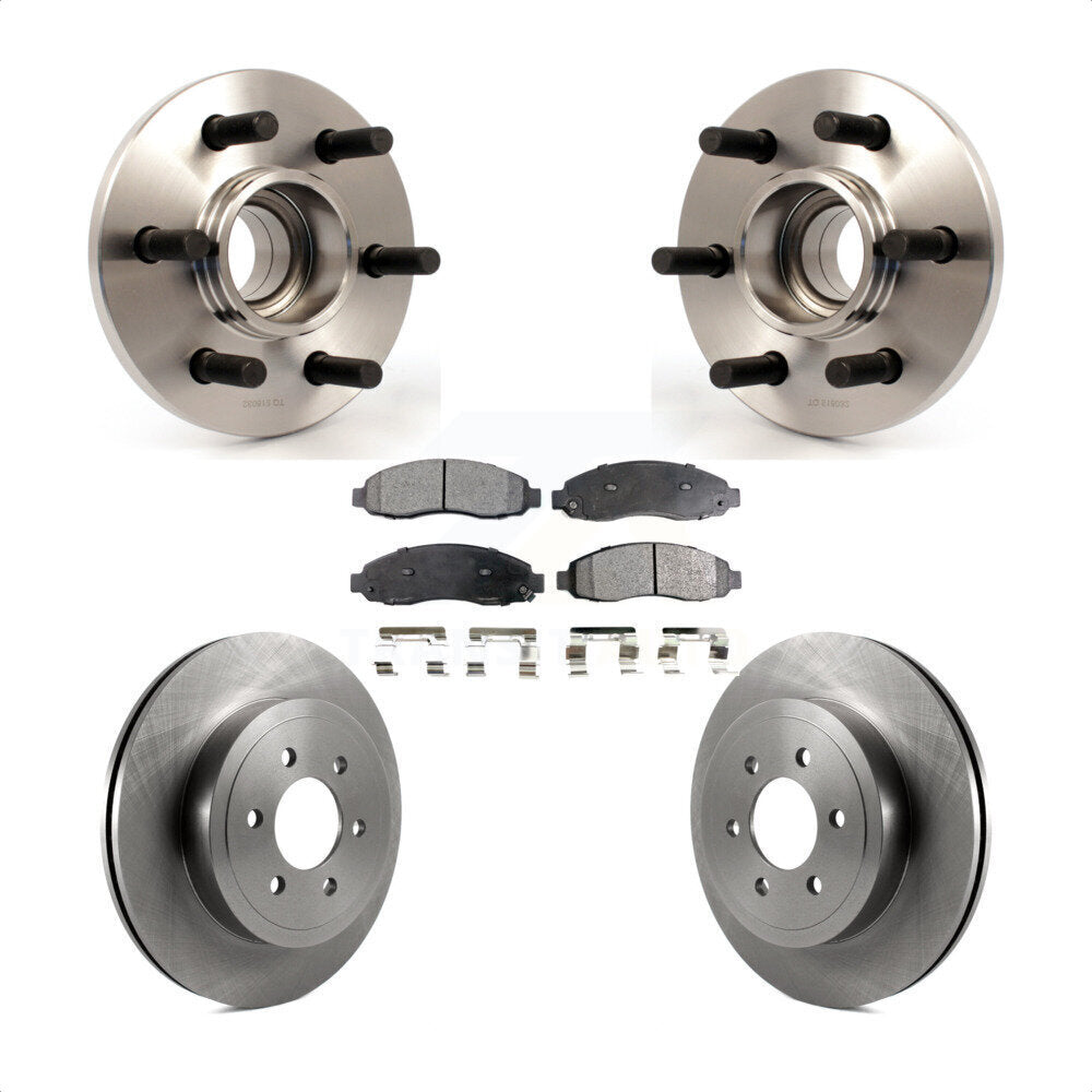 Hub Bearing Disc Brake Rotor Pad Front Kit For Dodge Dakota RWD with 2-Wheel ABS