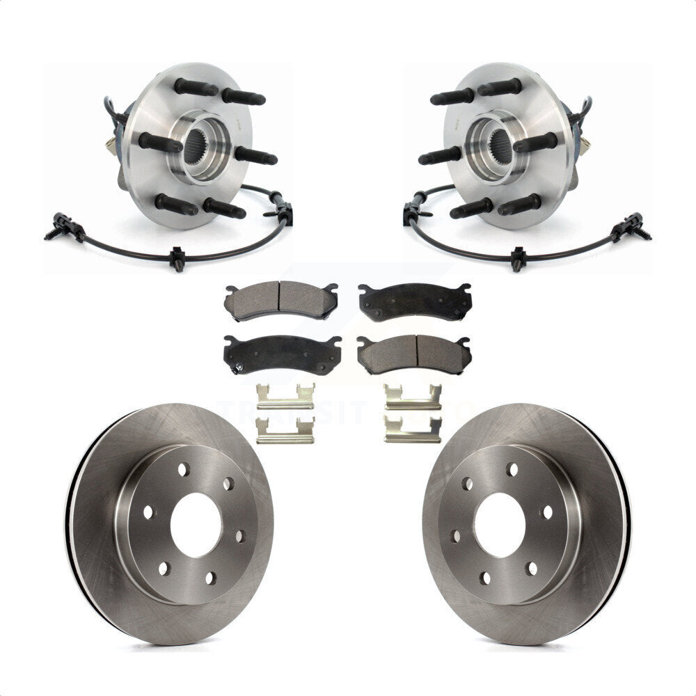 Hub Bearing Brake Rotor Pad Front Kit For Chevrolet GMC Silverado 1500 Sierra XL