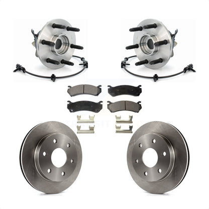 Hub Bearing Brake Rotor Pad Front Kit For Chevrolet GMC Silverado 1500 Sierra XL