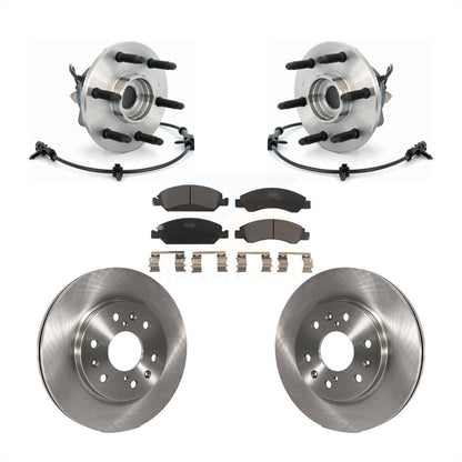 Hub Bearing Brake Rotor & Pads Front Kit For Chevrolet GMC Silverado 1500 Sierra