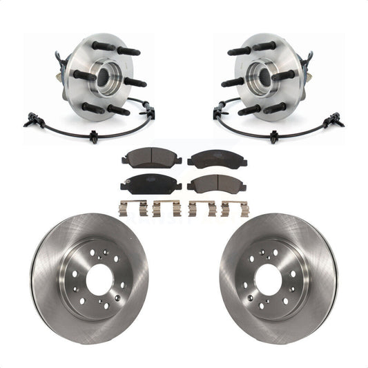 Hub Bearing Brake Rotor & Pads Front Kit For Chevrolet GMC Silverado 1500 Sierra