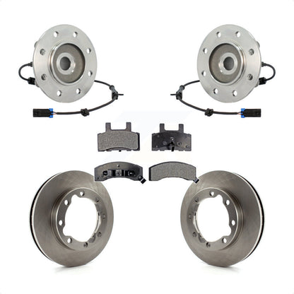 Hub Bearing Assembly Disc Brake Rotor And Pads Front Kit For K3500 Chevrolet GMC