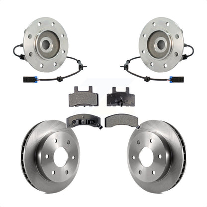 Hub Bearing Assembly Brake Rotor And Pad Front Kit For GMC Yukon Chevrolet Tahoe