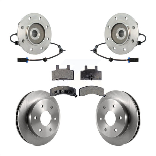 Hub Bearing Assembly Brake Rotor And Pad Front Kit For GMC Yukon Chevrolet Tahoe