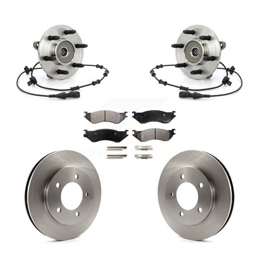 Hub Bearing Disc Brake Rotor Pad Front Kit For Ford Expedition Lincoln Navigator