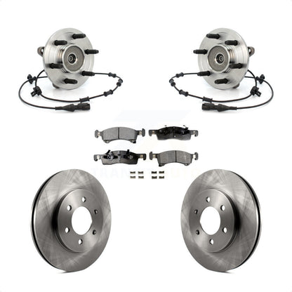 Hub Bearing Disc Brake Rotor Pad Front Kit For Ford Expedition Lincoln Navigator