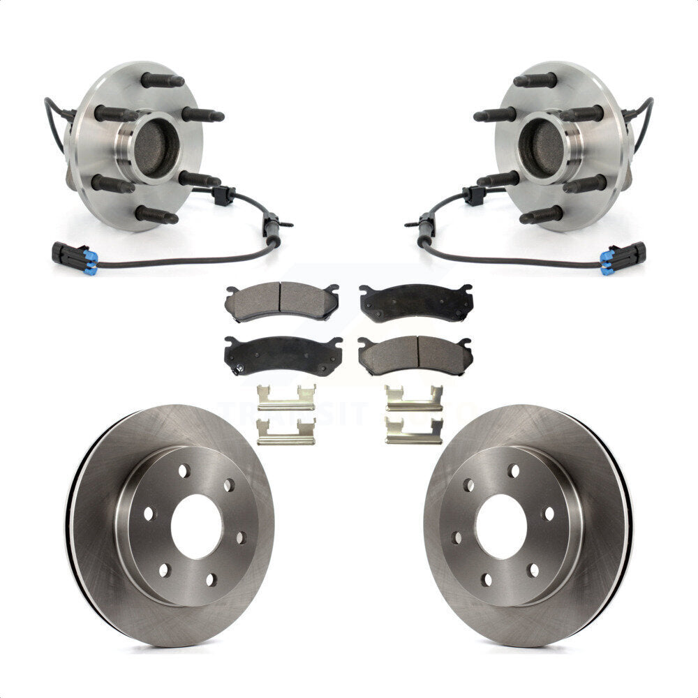Hub Bearing Disc Brake Rotor & Pads Front Kit For Chevrolet Astro GMC Safari RWD