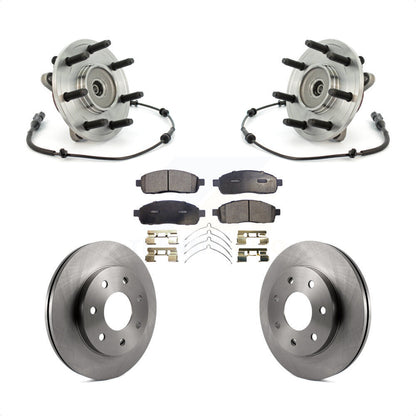 Hub Bearing Assembly Disc Brake Rotors And Pads Front Kit For Ford F-150 4WD