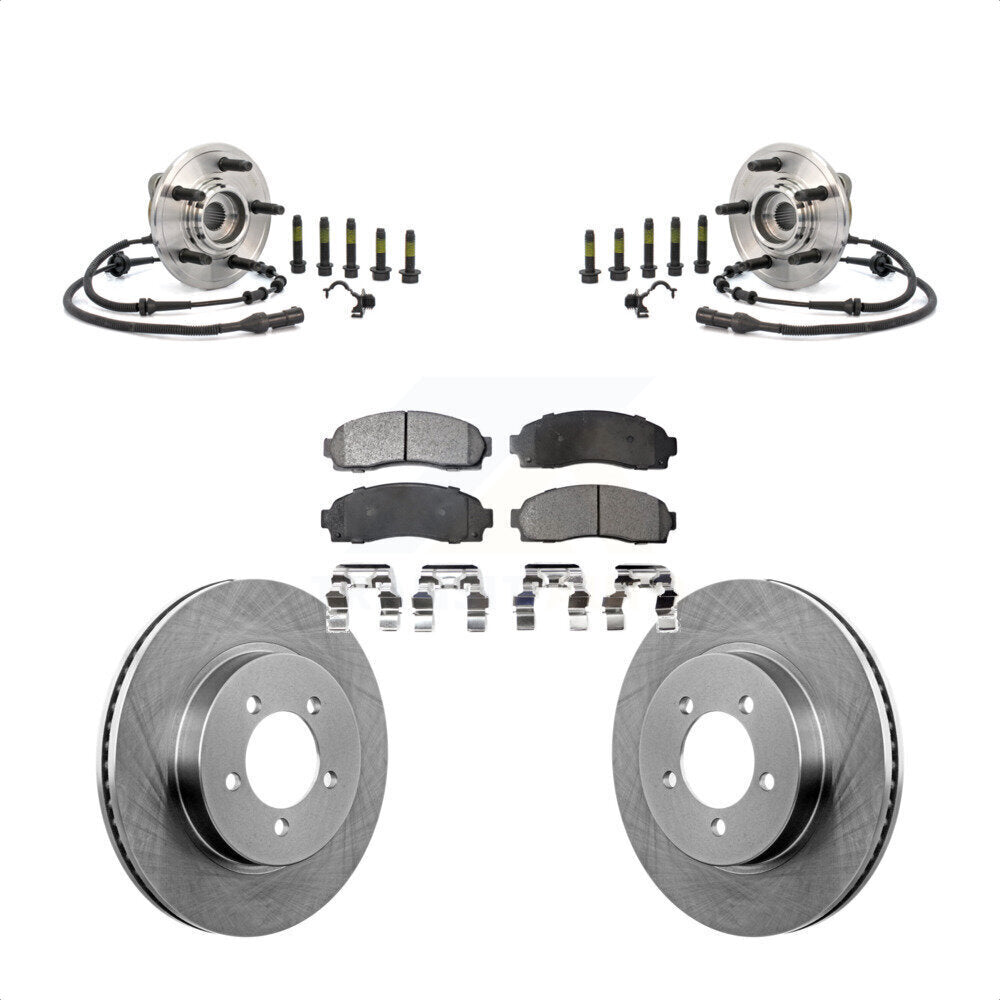Hub Bearing Disc Brake Rotor Pad Front Kit For Ford Explorer Mercury Mountaineer