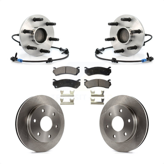 Hub Bearing Brake Rotor Pad Front Kit For Chevrolet GMC Silverado 1500 Sierra XL