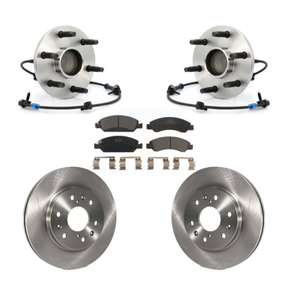 Hub Bearing Brake Rotor & Pads Front Kit For Chevrolet GMC Silverado 1500 Sierra
